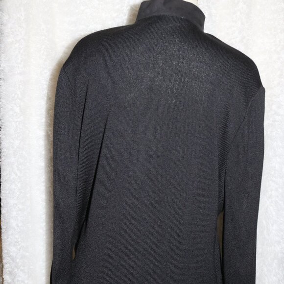 Philippe Marques black beaded cardigan size 16 full zip made in USA - Picture 4 of 9